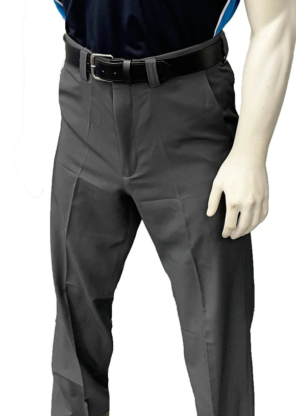 4-Way-Stretch Flat Front Pants with Slash Pockets - Charcoal Grey –  Precision Officials